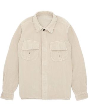Fortela Short Corduroy Pocket Overshirt - Natural