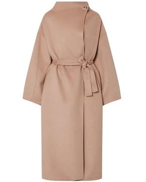 Liu Jo Oversized Wool Coat - Natural