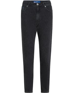 KARL LAGERFELD Logo-Patch Jeans - Blue