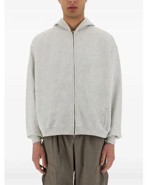 Represent Felpa Con Cappuccio E Zip - Grigio