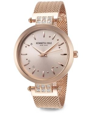 Kenneth Cole Round-Face 34Mm Watch - Natural