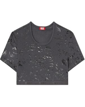 DIESEL Irma-Gft Cropped Top - Grijs
