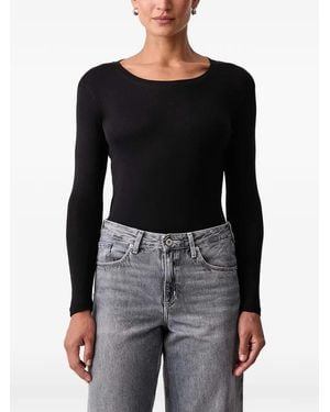 Mos Mosh Mmmali Ribbed Long-Sleeve T-Shirt - Black