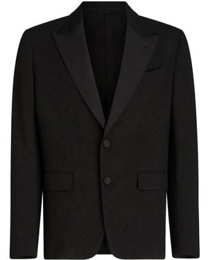 Etro Patterned-Jacquard Evening Blazer - Black