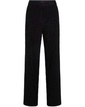 KARL LAGERFELD Pantaloni Sartoriali Con Strass - Nero