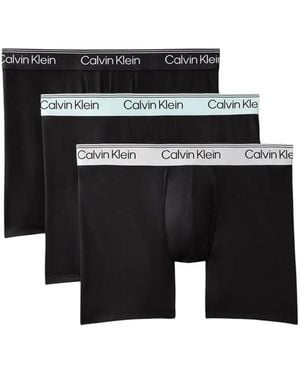 Calvin Klein Set De Tres Bóxeres Con Logo En La Cinturilla - Negro