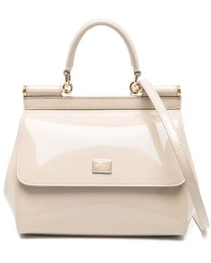 Dolce & Gabbana Sicily ハンドバッグ M - ナチュラル