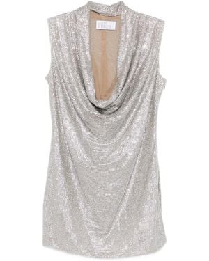GIUSEPPE DI MORABITO Cowl-Neck Mini Dress - Gray