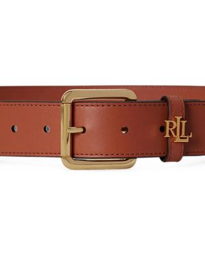 Ralph Lauren Metal-keeper Suede Skinny Belt in Brown | Lyst display picture 3