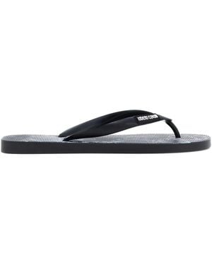 Roberto Cavalli Snake-print Filp-flops - ブラック
