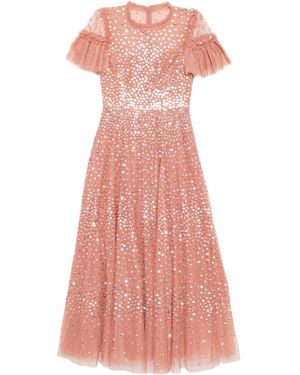 Needle & Thread Sequin-Embellished Dress - Pink