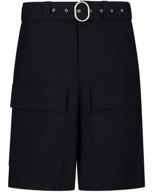 Jil Sander Belted Shorts - Black