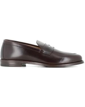 Henderson Penny-Strap Leather Loafers - Grey