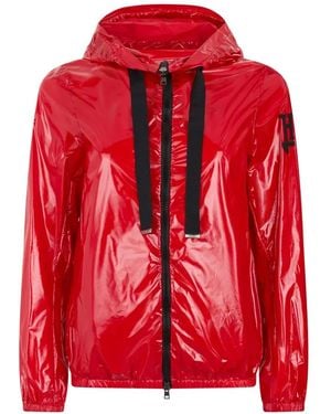 Herno Zip-Up Hooded Jacket - Red