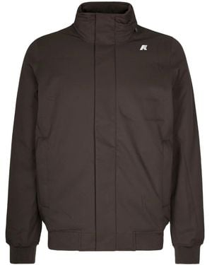 K-Way Logo-Patch Jacket - Grey
