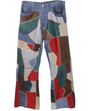 READYMADE Corduroy Patchwork Trousers - Red