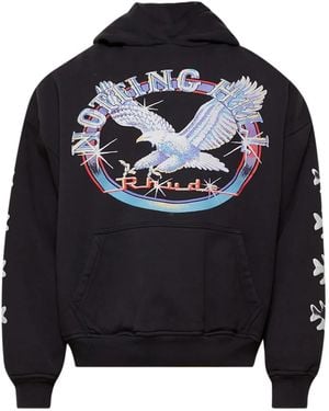Rhude Eagle Graphic Star-embellished Hoodie - ブルー