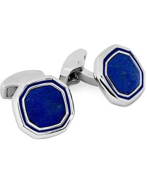 Tateossian Octagonal Lapis-Inlay Cufflinks - Blue