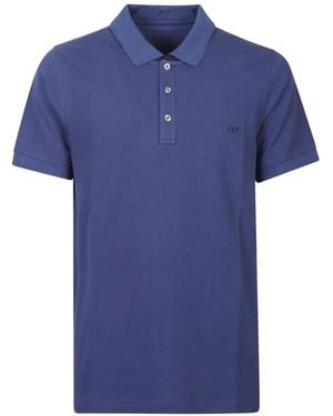 Fay Buttoned Polo Shirt - Blue