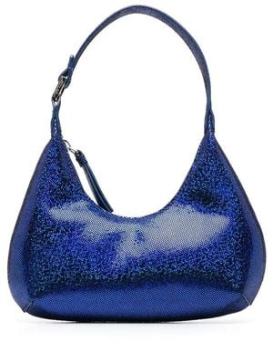 BY FAR Baby Amber Mini Bag Disco Dot Leather Effect - Blue