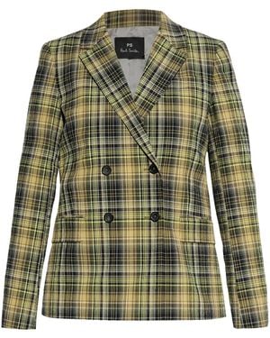 Paul Smith チェック ジャケット - グリーン