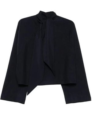 Christian Wijnants Pussy-Bow Long-Sleeve Blouse - Blue
