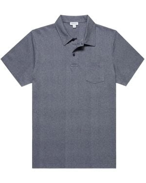 Sunspel Chest-Pocket Polo Shirt - Blue