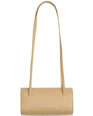 Faune Mie Cylindrical Mini Shoulder Bag - White