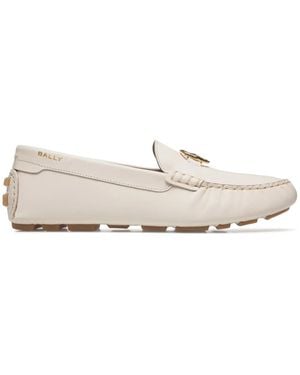 Bally レザーローファー - ホワイト