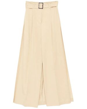 KARL LAGERFELD Pleated Trousers - Natural