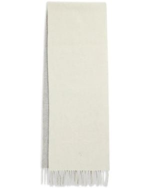 Polo Ralph Lauren Fringe Embroidered Scarf - White