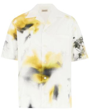 McQueen Obscured Flower Shirt - White