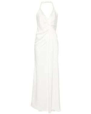 ELEH Twisted Halterneck Maxi Dress - White