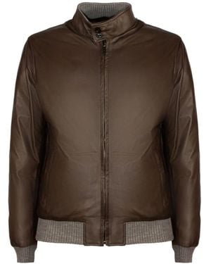 Volfagli Wendbare Lederjacke - Braun