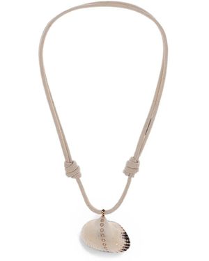 Dezso by Sara Beltran Collier Edul À Pendentif Coquillage Et Diamant - Natural
