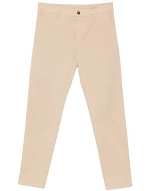 Canali Straight-Leg Cotton Pants - Natural