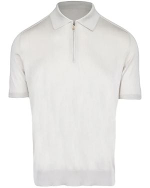 Colombo Poloshirt Met Halve Rits - Wit