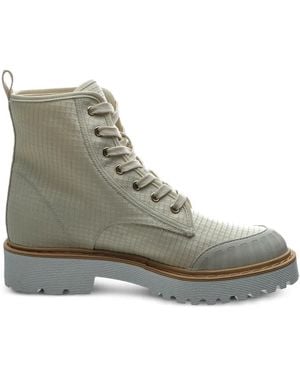Hogan Lace-Up Combat Boots - Gray