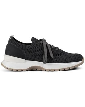 Doucal's Technical Suede Sneakers - Black
