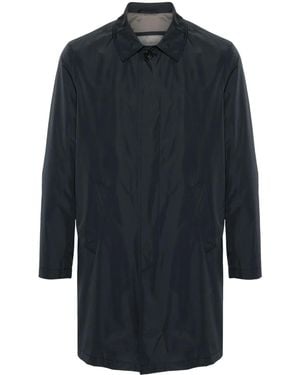Corneliani Regenjas Met Gespreide Kraag - Blauw