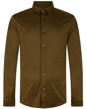 Moorer Long-Sleeve Button-Up Shirt - Green