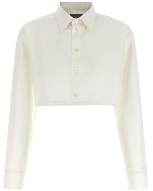 Balenciaga Cotton Cropped Shirt - White