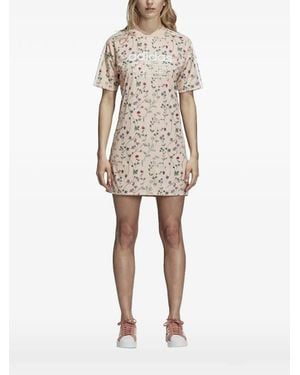 adidas Floral Mini Dress - Natural