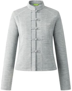 Shanghai Tang Knot Front Jacket - Grey