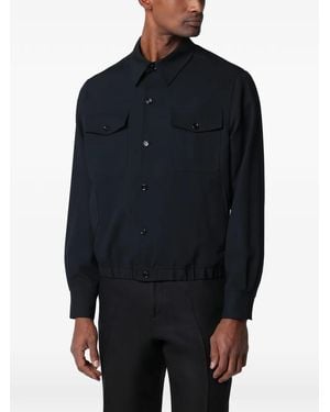 Lardini Chest-Pocket Shirt Jacket - Blue
