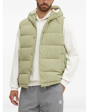adidas フーデッド パデッドベスト - ナチュラル