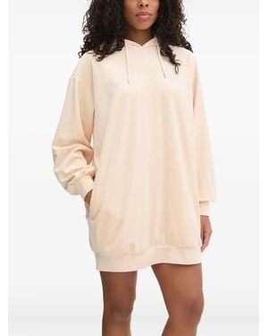 Guess Crystal-Embellished Hoodie Dress - Natural