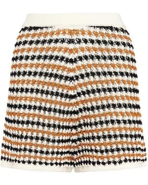 Eres Disco Striped Crochet Shorts - White