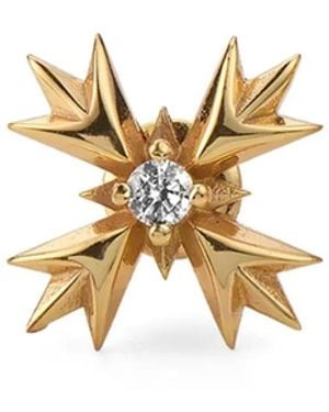 Emanuele Bicocchi Crest Crystal-Embellished Earring - Metallic