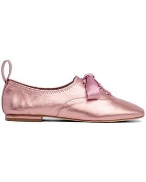 Cinq À Sept Christina Metallic Flat Pumps - Pink